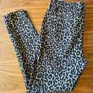 J. Crew Leopard Print High Rise Toothpick Skinny Jeans size 29